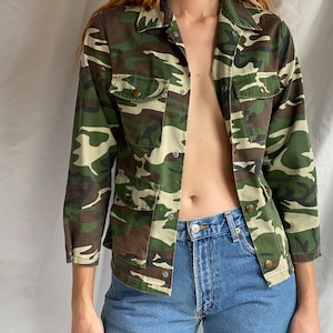 Vintage Camo Jacket / Pocketed Hunting Jacket / Sears Army Camouflage Jacket / Unisex Jacket / Military Jacket / Hunting Jacket
