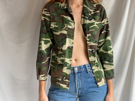 Vintage Camo Jacket / Pocketed Hunting Jacket / S… - image 1