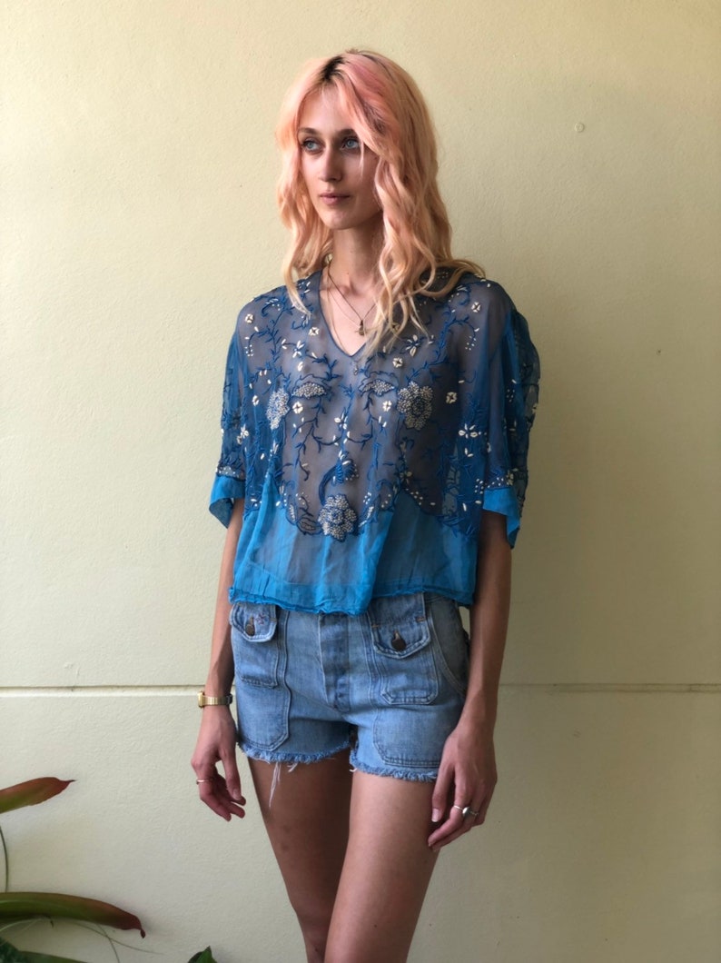 30 Waist Denim Cut Offs FOXY Denim Shorts low Rise Patched Denim Hot Pants Patchwork Light Wash Jean Shorts Fox with a big Heart