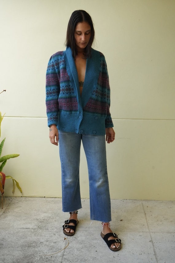 Oversized Wool Cardigan / Laura Ashley Knit Sweat… - image 6