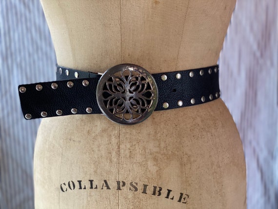 Studded top designer belt