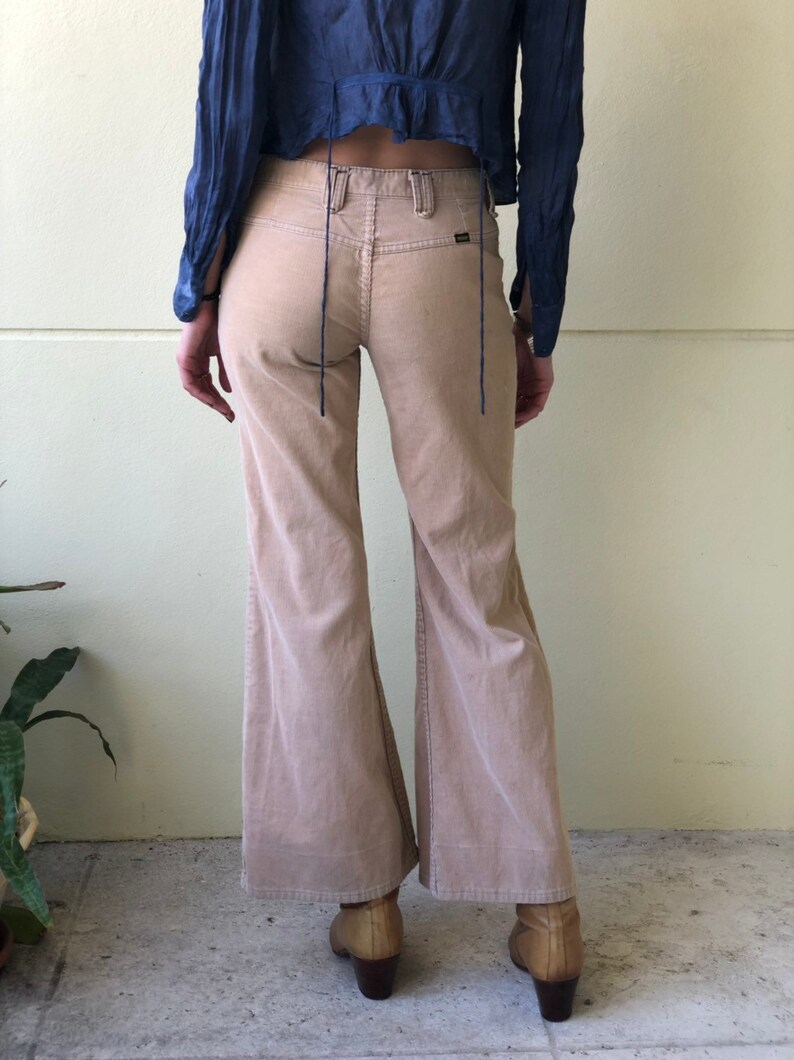 70s Corduroy Pants / Maverick Khaki Bell Bottoms / Seventies | Etsy