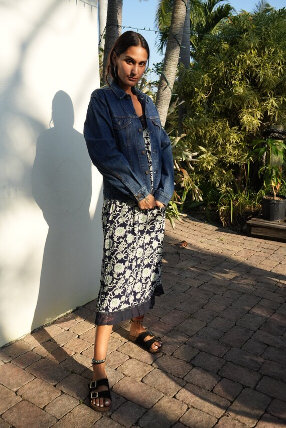 Vintage Levi's Jean Jacket / Eagle Patchwork Appl… - image 9