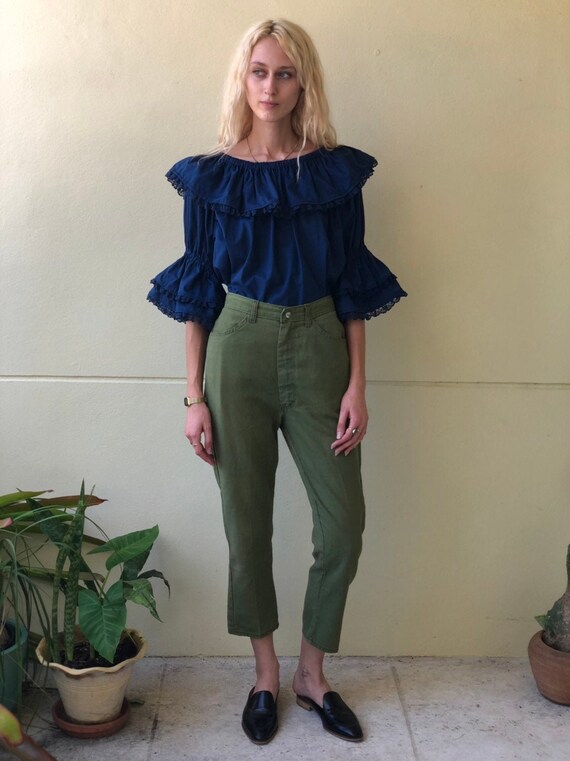 Vintage 60s Denim Jeans / Beatnik JC Penneys Hourg