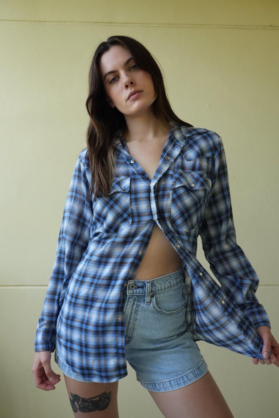 70’s Off White Striped Western Snap Button Shirt by Prior Westerns Denver