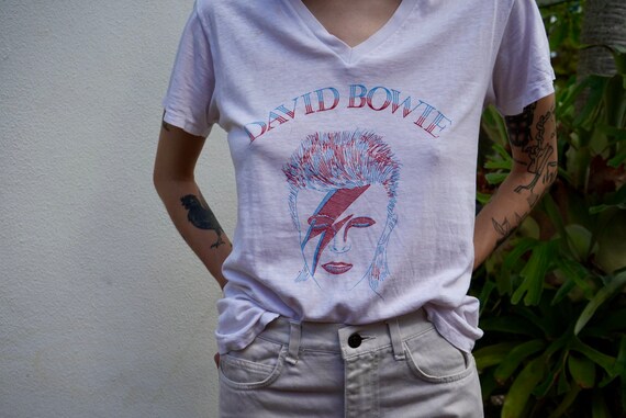 Vintage Ziggy Stardust Starman David Bowie Tshirt… - image 7