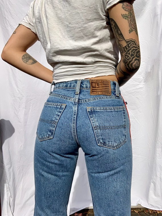 1990's y2k POLO Denim Jeans / 26" Waist / Basic N… - image 3