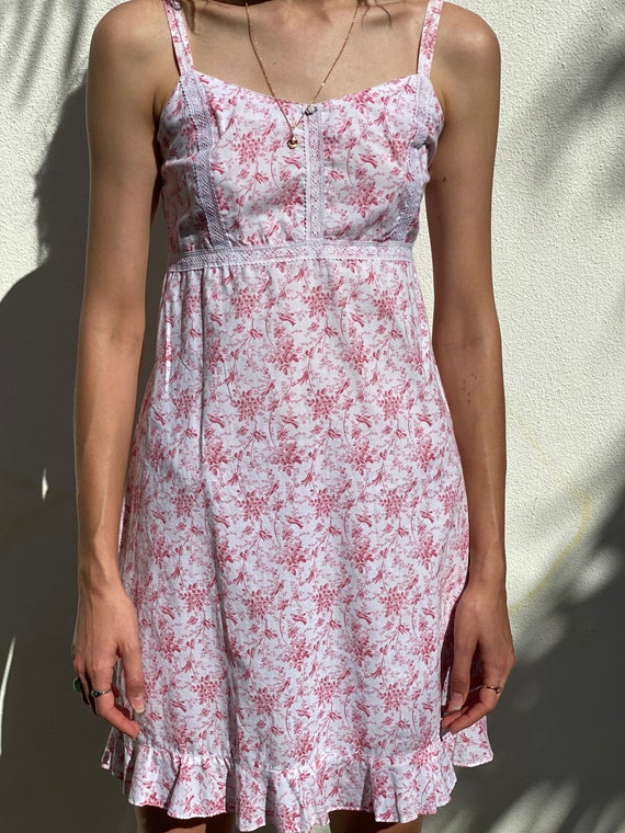 Laura Ashley Dress / Floral Printed Cotton Mini D… - image 10