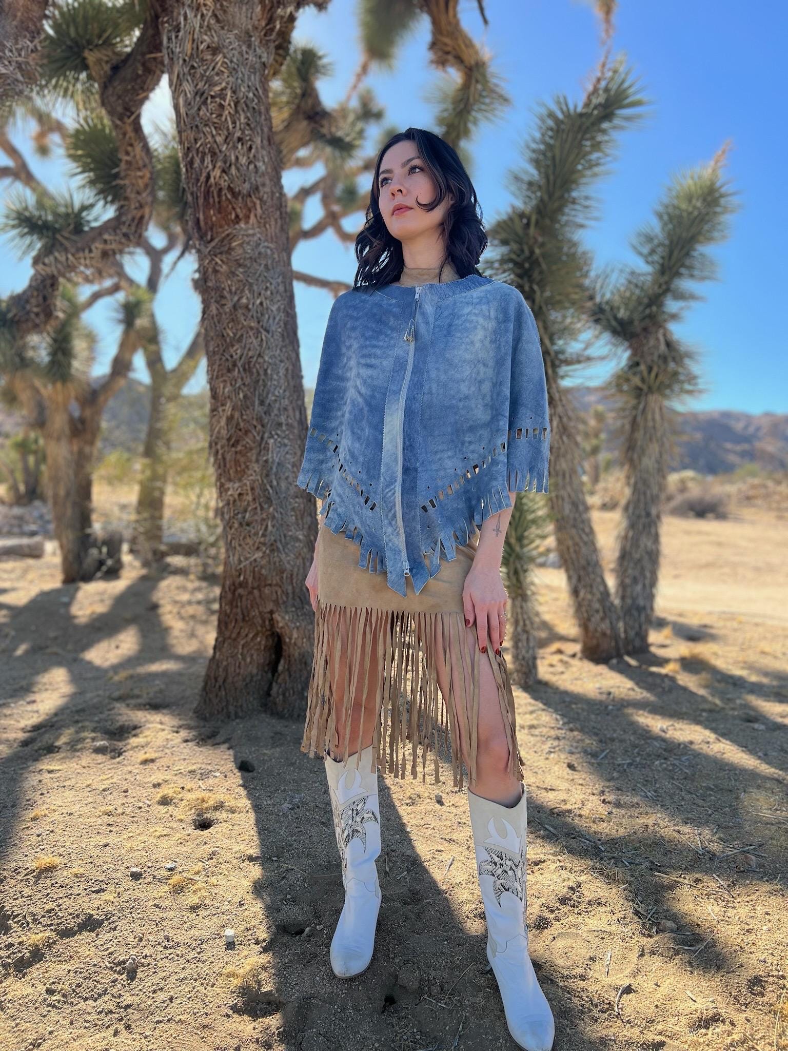 Suede Fringe Poncho - Etsy Suede Fringe Poncho - Etsy