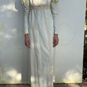 1960s Wedding Dress / Casual Wedding Dress / Bridal Gown / Lace Ethereal Dress / Garden Party Dress / Haute Hippie / Bohemian Dress image 5