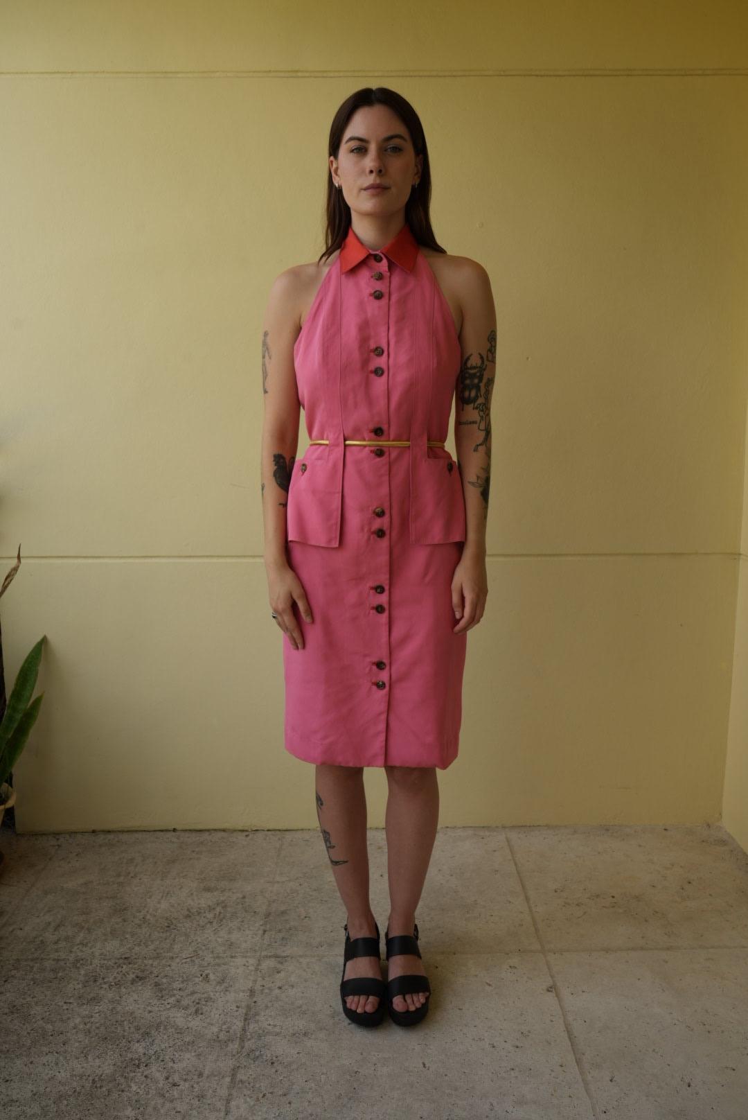 carolina herrera pink dress Bow-detailed crepe gown Made from vibrant fuchsia silk CH Carolina Herrera Pink Taffeta