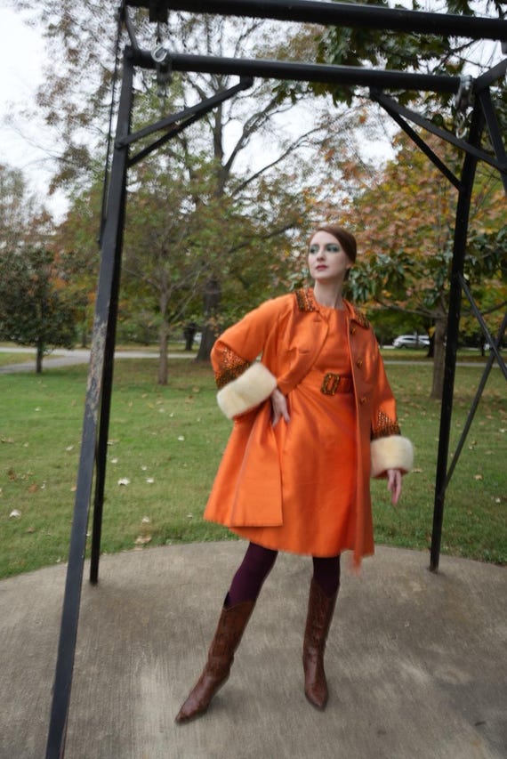 orange coat dress Tally Taylor Church Dress 4859-Orange/Gold, Orange/Gold / 14