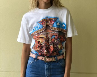 1980&#39;s Rhinestone Shirt / Western Shirt By Tony Alamo Nashville / Alamo Designs / Artistry in Glitz / The USA / In God we Trust / Map Print