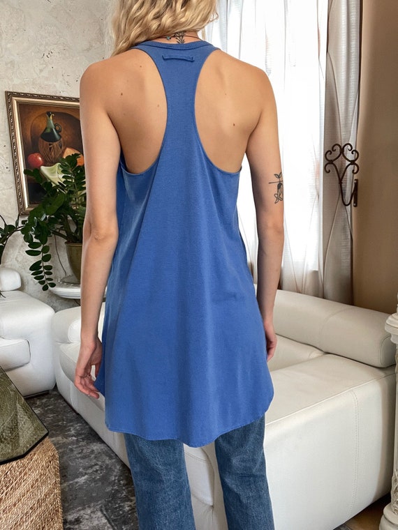 Vintage Racerback Tank Top / Open Sides Roomy Tan… - image 1