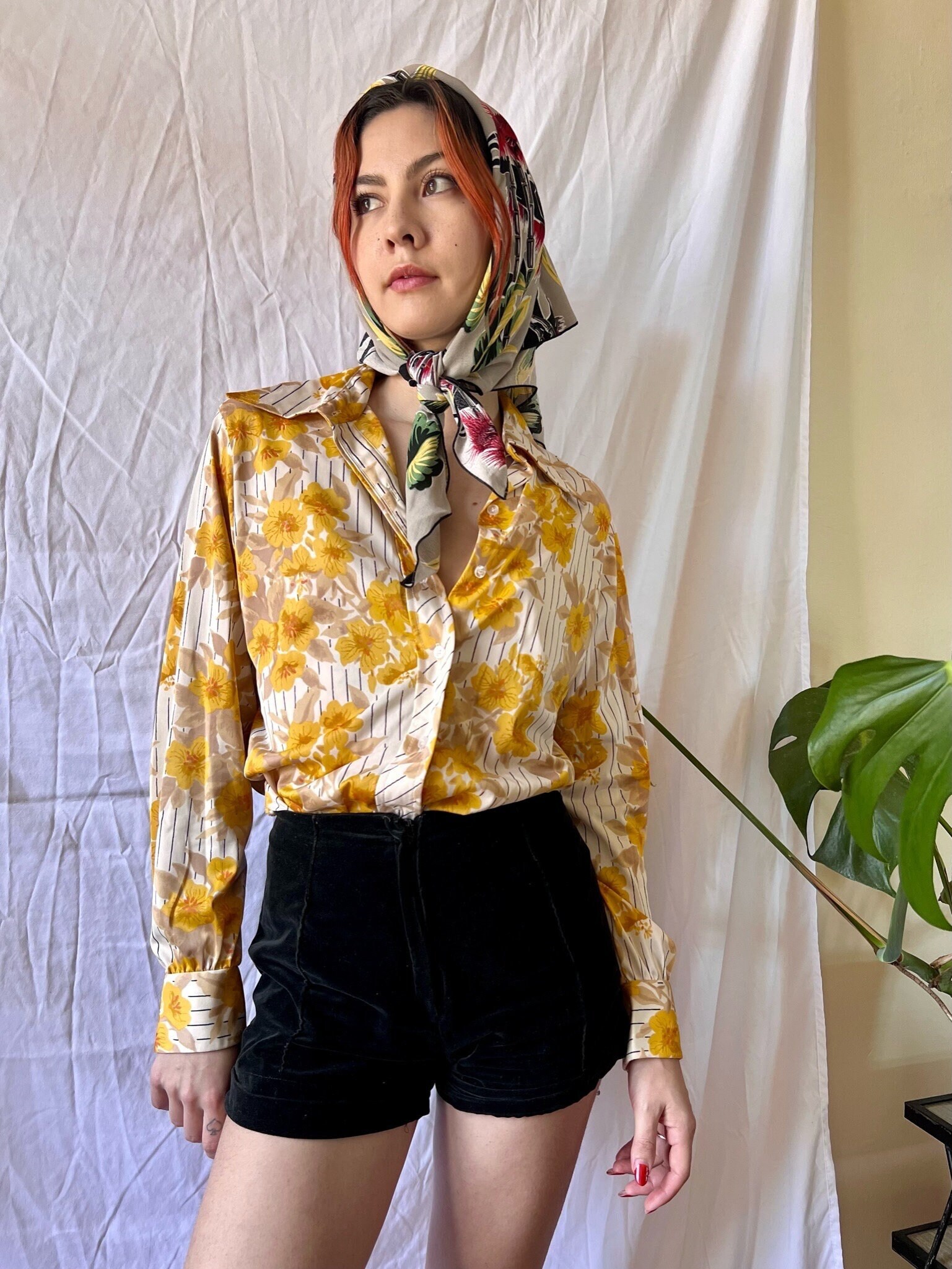 Scarf Print Blouse 