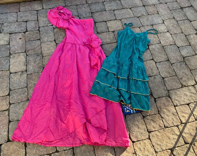 Virtual Garage Sale Dress / 80's Dress Lot / Cheap Vintage Etsy