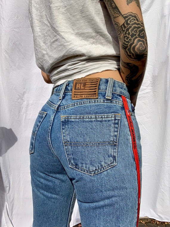 1990's y2k POLO Denim Jeans / 26" Waist / Basic N… - image 1