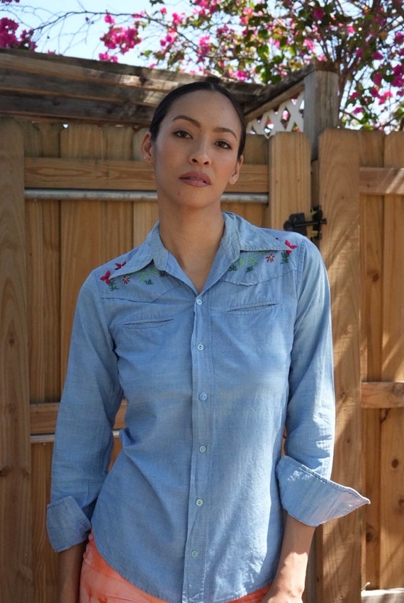 parrot button up shirt