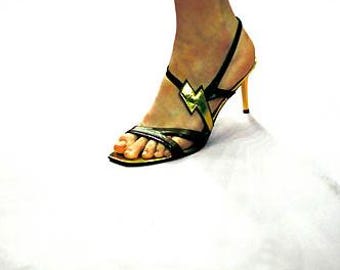 ss 2000 Miu Miu Lightning Bolt Shoes / Saltos documentados para passarela