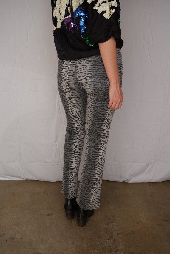 y2k Jeans / Vintage Zebra Stripe Glitter Jeans /Sexy … - Gem