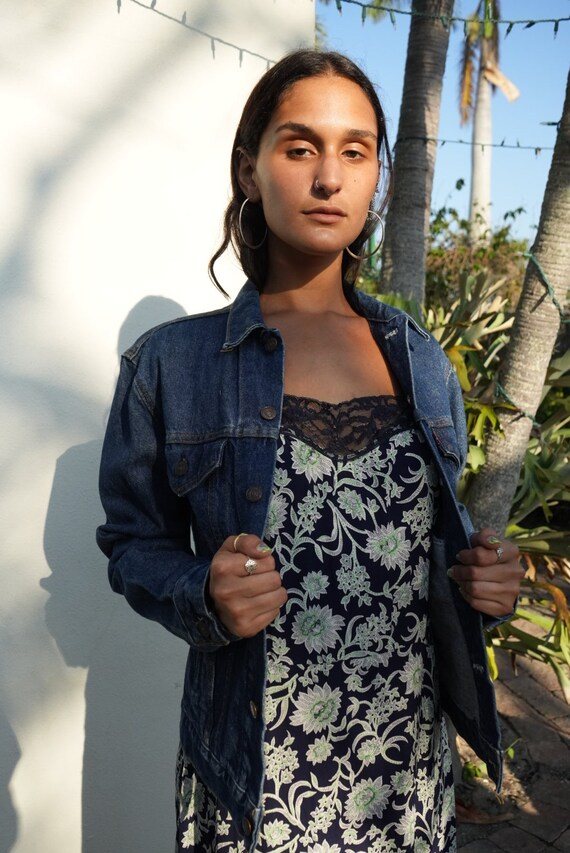 Vintage Levi's Jean Jacket / Eagle Patchwork Appl… - image 4