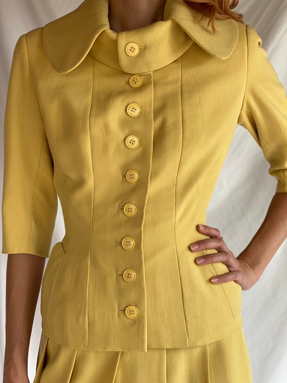 RARE 1950's Jacques Fath Suit / Haute Couture Fif… - image 9