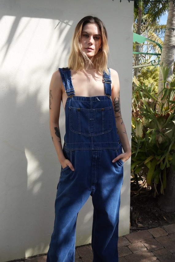 Vintage Overalls / 70's Denim Overalls / Roebucks Casual