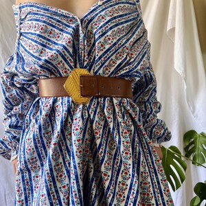 Vintage Flannel Dress / Granny Nightgown / Tunic Shift / Shirt Dress / Floral Night Dress / Nightgown Tunic image 7
