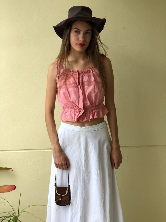 1970's Tiny Purse / fringe hippie purse / leather