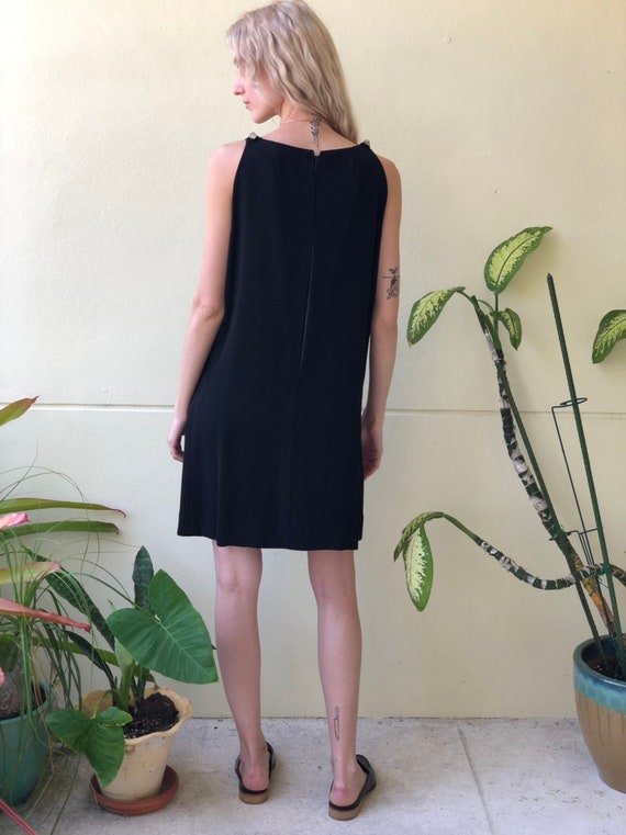 Vintage Mini Dress / Sixties Black Mini Dress / N… - image 10