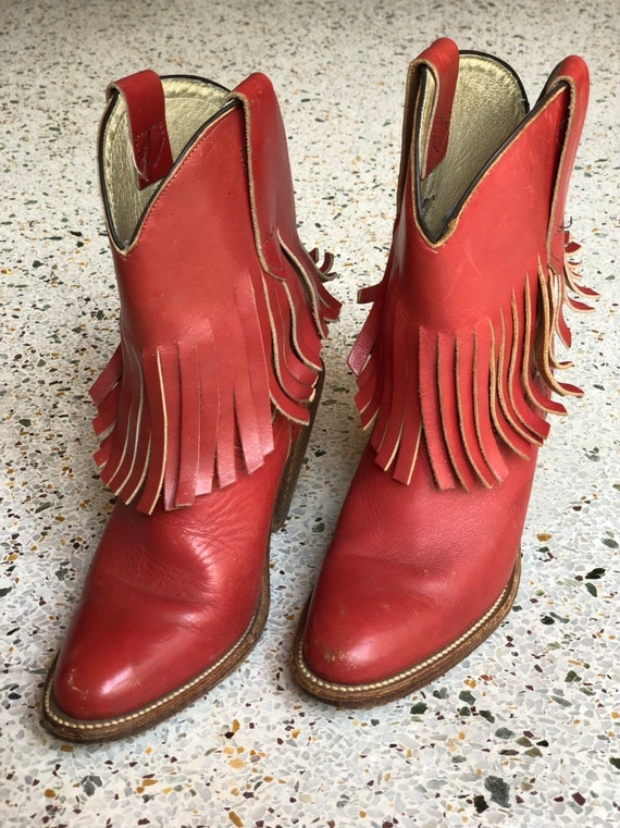 6 M Cowboy Boots / 1970's Frye Cowboy Boots / Fri… - image 3