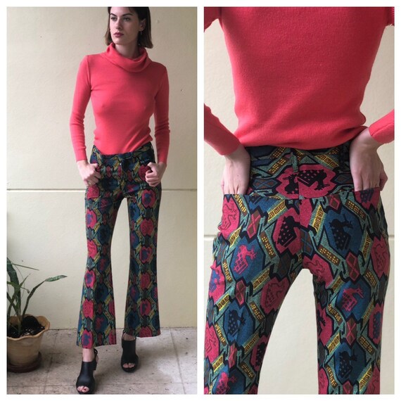1960's Printed Pants / Gender Neutral Printed Part