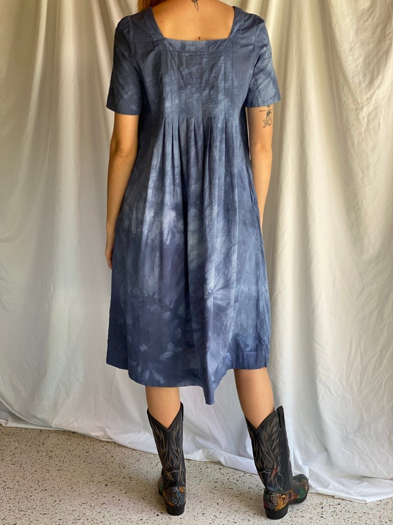 Vintage Laura Ashley Dress / Indigo Dyed Ghost Ch… - image 2