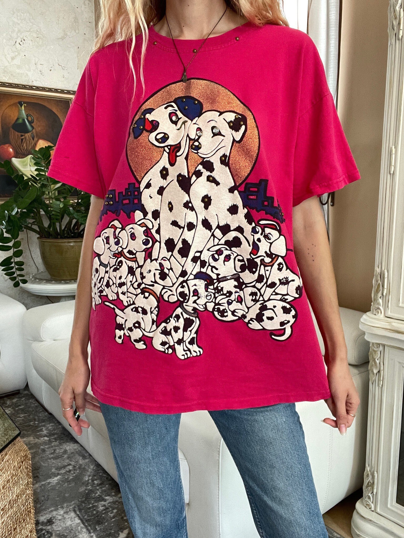 Rare Vintage DISNEY 101 Dalmatians Crewneck Sweatshirt 90s