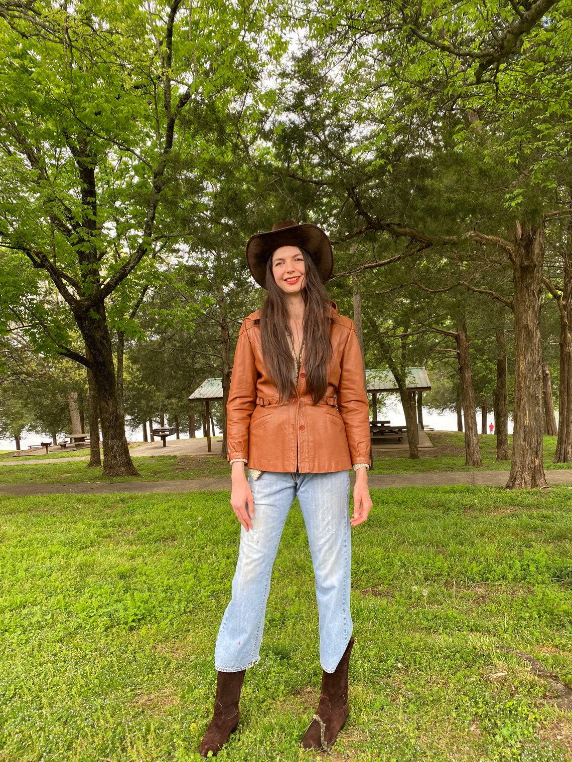 Vintage Leather Jacket / 1970's Copper Brown Hooded Etsy