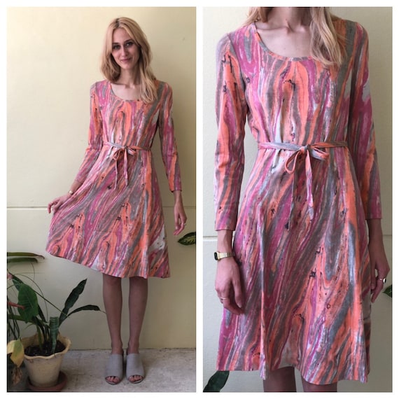 1960's Dress / Italian Made Designer Goldworm / Ma