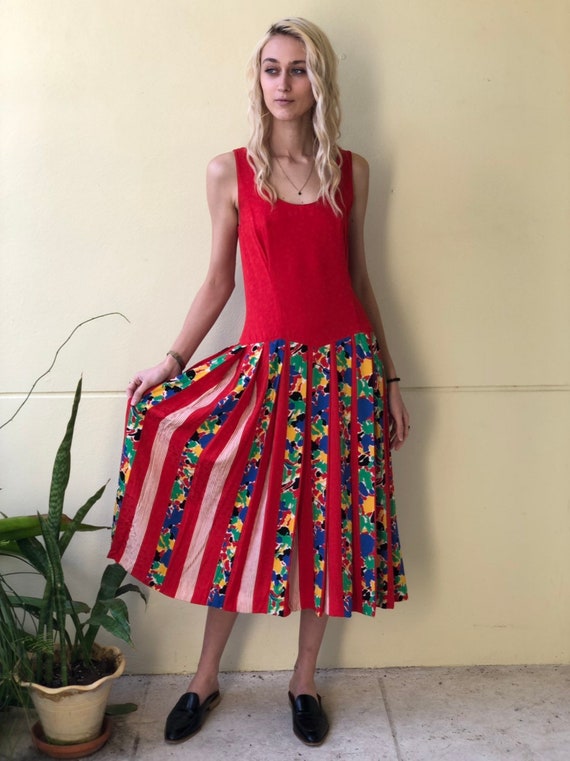 Silk Dress / Louis Feraud Vintage Silk 1980's Dres
