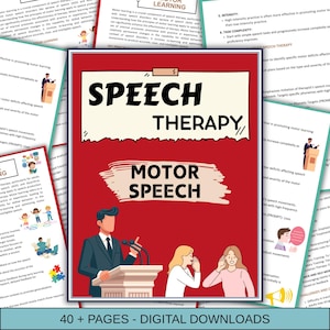Motor Speech Therapy PDF Bundle - Adult Patient Worksheets and Handouts for Apraxia, Dysarthria, Articulation and SLP Treatment