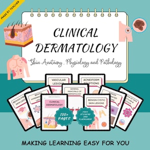 Klinische Dermatologie Studiennotizen für Medizinstudierende - Dermatologie PDF - Pflegeschulnotizen - Pflegestudie - Studiennotizen PDF