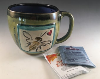 Bee Mug,Bee with Heart