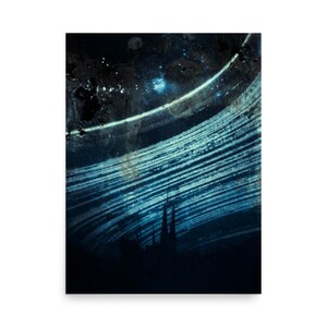 006 - Tracce nella notte stellata / Stampa solare su carta opaca di qualità museale.