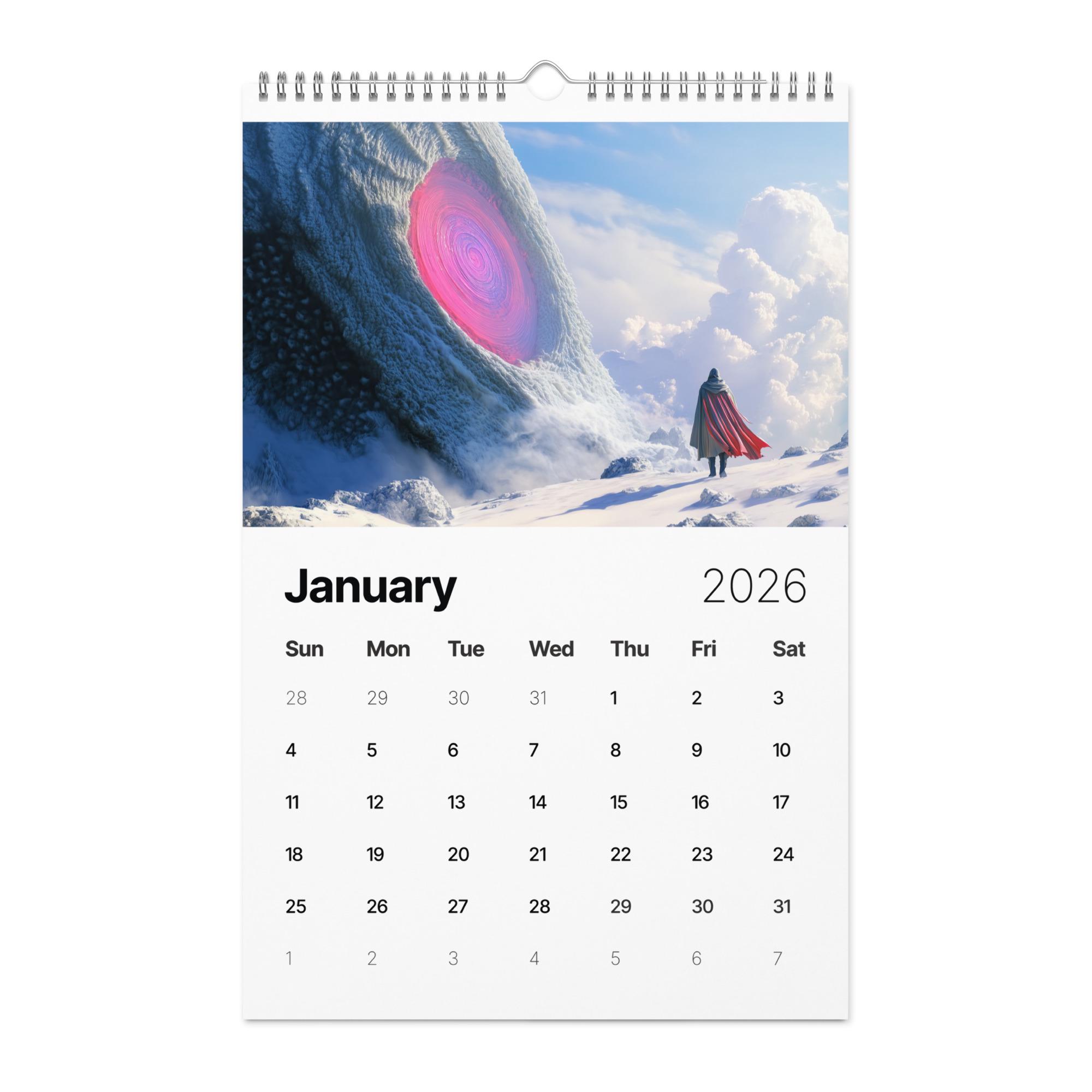 Sci-fi Landscapes 2026 Wall Calendar – Alien Worlds & Cosmic Vistas - Etsy