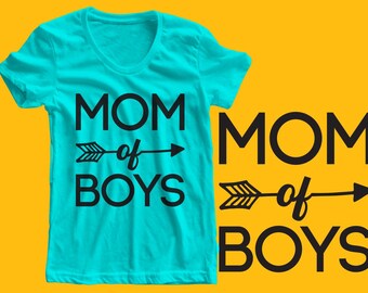 Mom of Boys Digital Design: Boy Mama PNG SVG PSD (Instant Download)