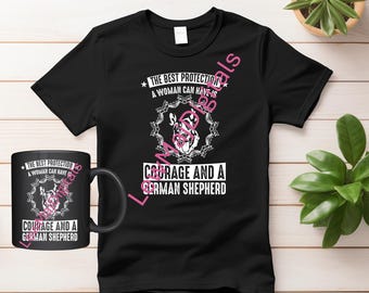 German Shepherd Courage Digital Art: PNG PSD SVG Design