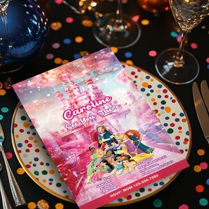 Personalized Disney Princess Birthday Invitation | Custom Printable Royal Party Invite with Your Photo