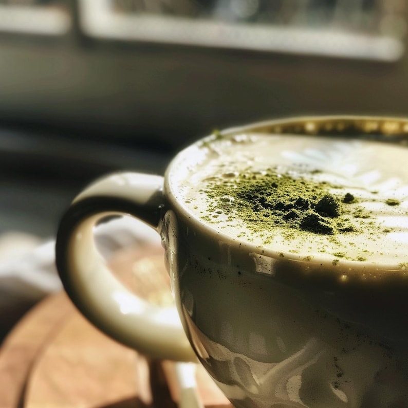 Matcha Dusting Dirty Matcha Latte | Creamy Matcha Meets Bold Espresso - Etsy