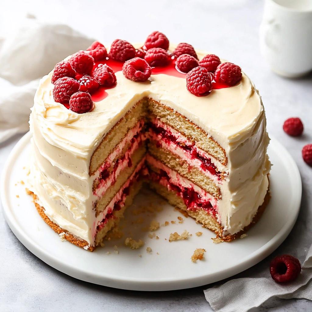 Elegant White Chocolate Raspberry Cake - Etsy