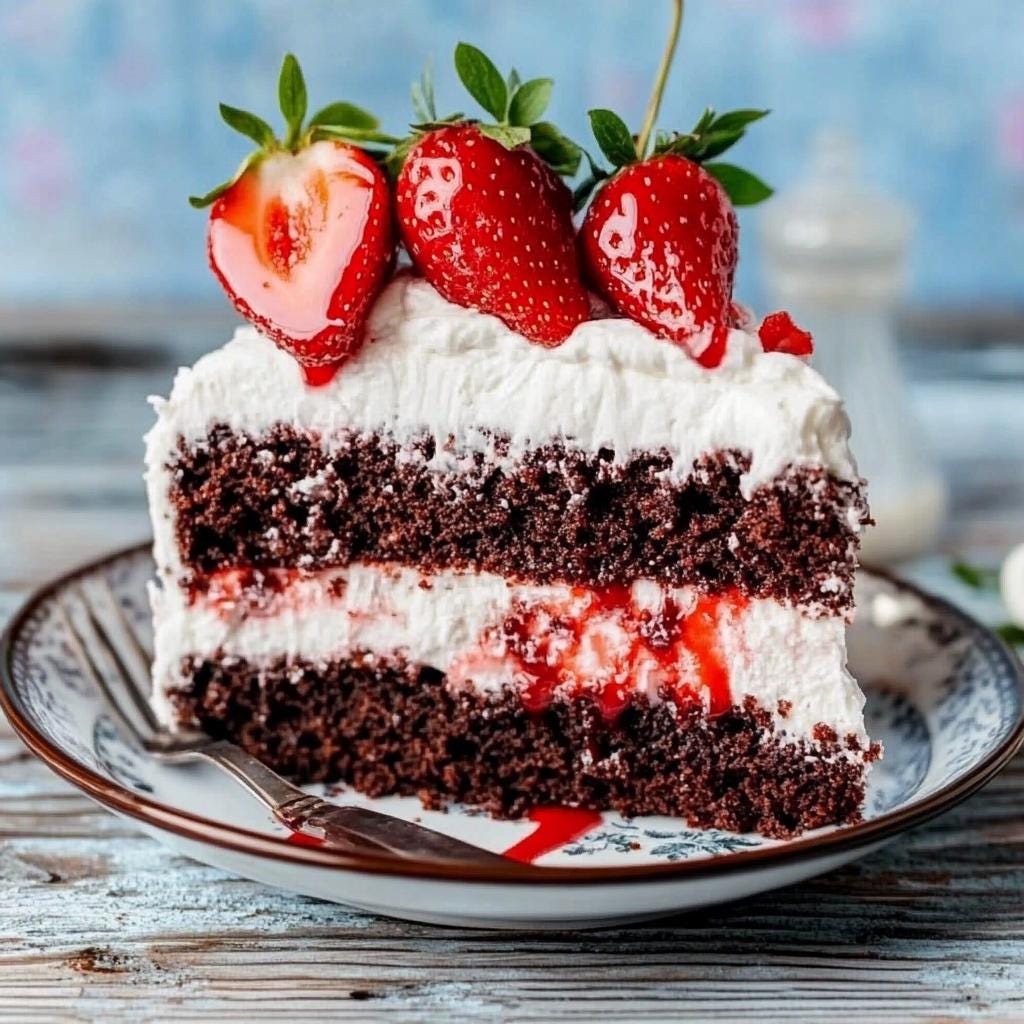 Indulgent Strawberry Chocolate Cake - Etsy