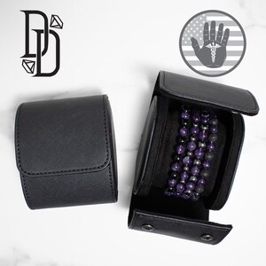 Ametistarmband med onyx, hematit och lavasten - Chakra Healing