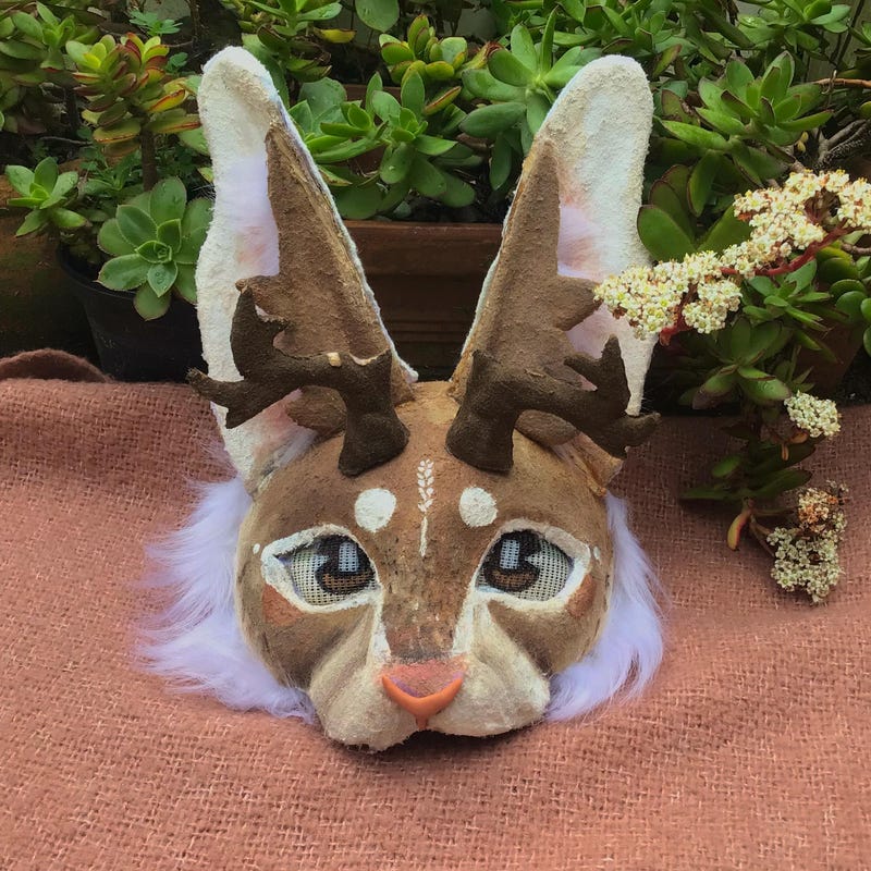 Maskl Rabbit Bunny Therian Mask - Etsy